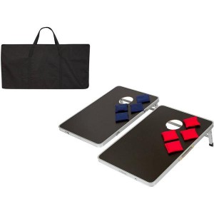Portable Bean Bag Toss Cornhole Game Set of 2 Boards and 8 Beanbags