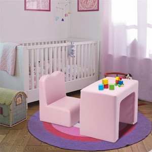 Children Sofa Multi-Functional Sofa Table and Chair Set Pink