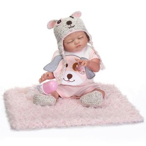 Pink Pup Fashionable Play House Toy Lovely Simulation Baby Doll with Clothes Size 20"