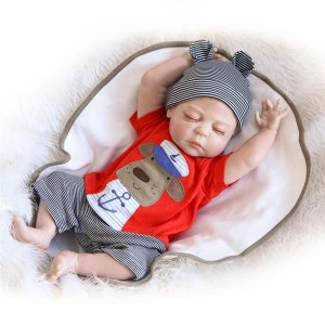 23" Cute Full Simulation Silicone Baby Body Reborn Baby Doll