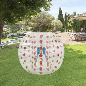 Transparent Nail Inflatable Bumper Ball Red