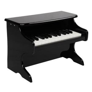 Wooden Toys: 25-key Children's Wooden Piano / Vertical (without Chair) Mechanical Sound Quality Black