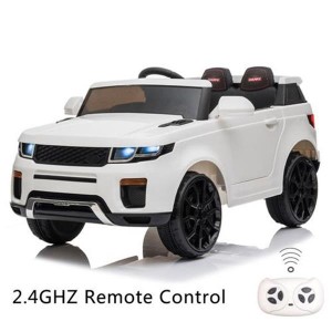 12V Kids Ride On Car 2.4GHZ Remote Control LED Lights White