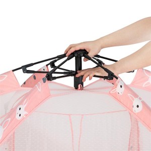 Printed Pongee Automatic Shelf Tent with Tote Bag Pink